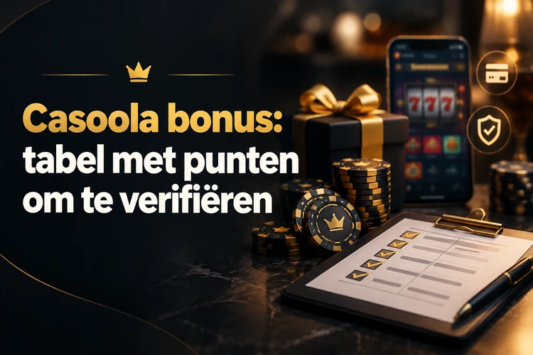 Casoola bonus: tabel met punten om te verifiëren