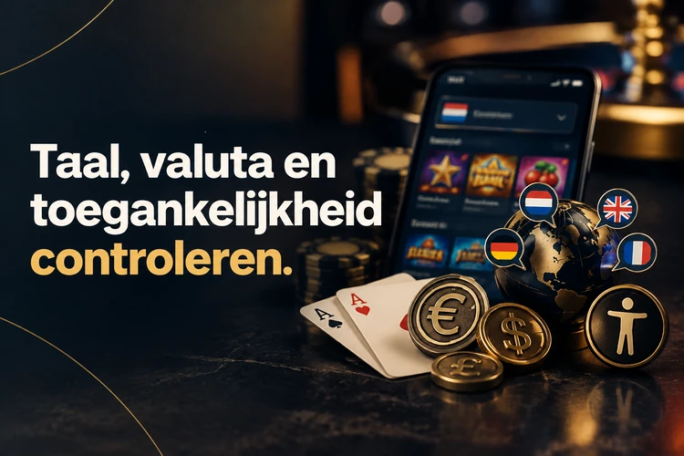 Taal, valuta en toegankelijkheid controleren