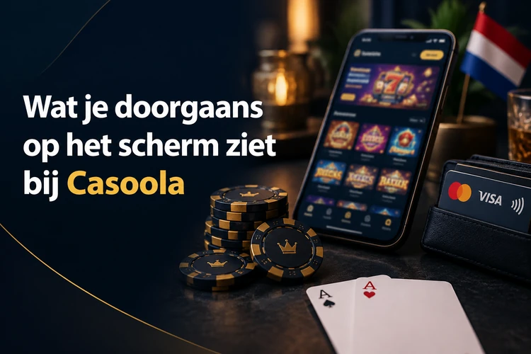 Wat je doorgaans op het scherm ziet bij Casoola